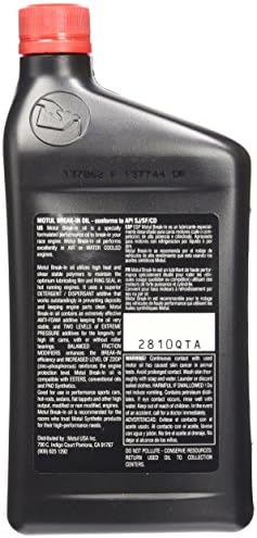 Motul Break-In Oil 10W-40 1L — rear label