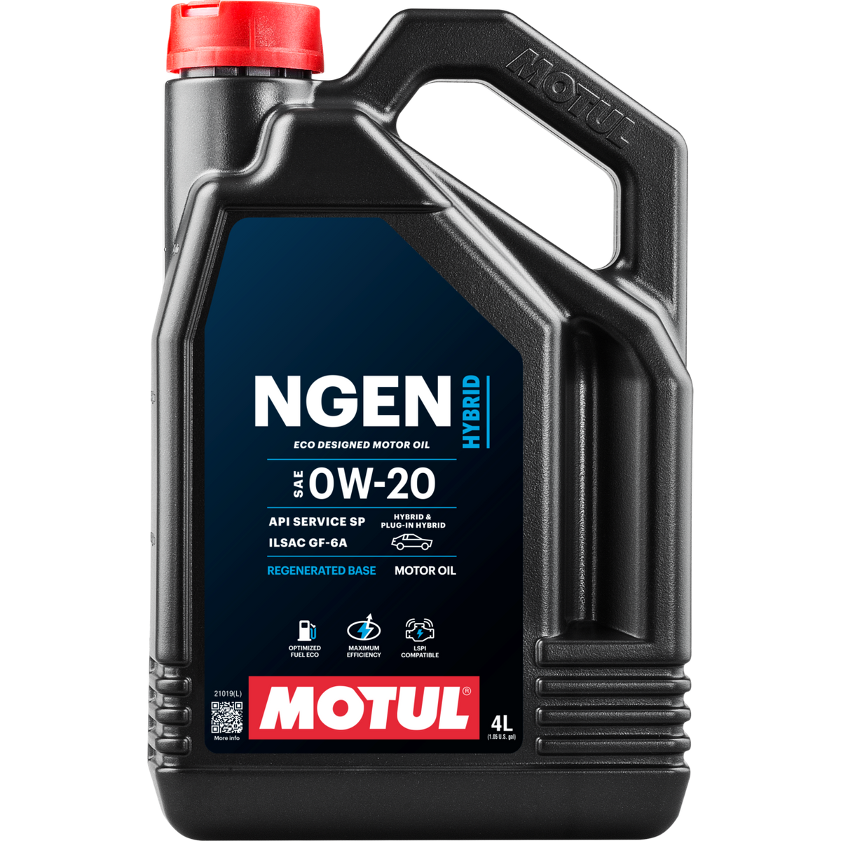Motul NGEN Hybrid 0W-20 — Hybrid Engine Oil (4L (1.06 gal))