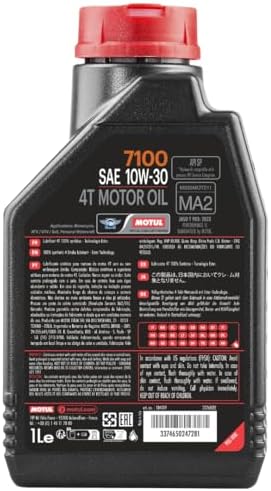 Motul 7100 4T 10W-30 1L — rear label
