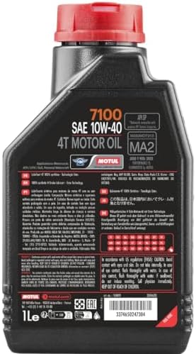Motul 7100 4T 10W-40 1L — rear label