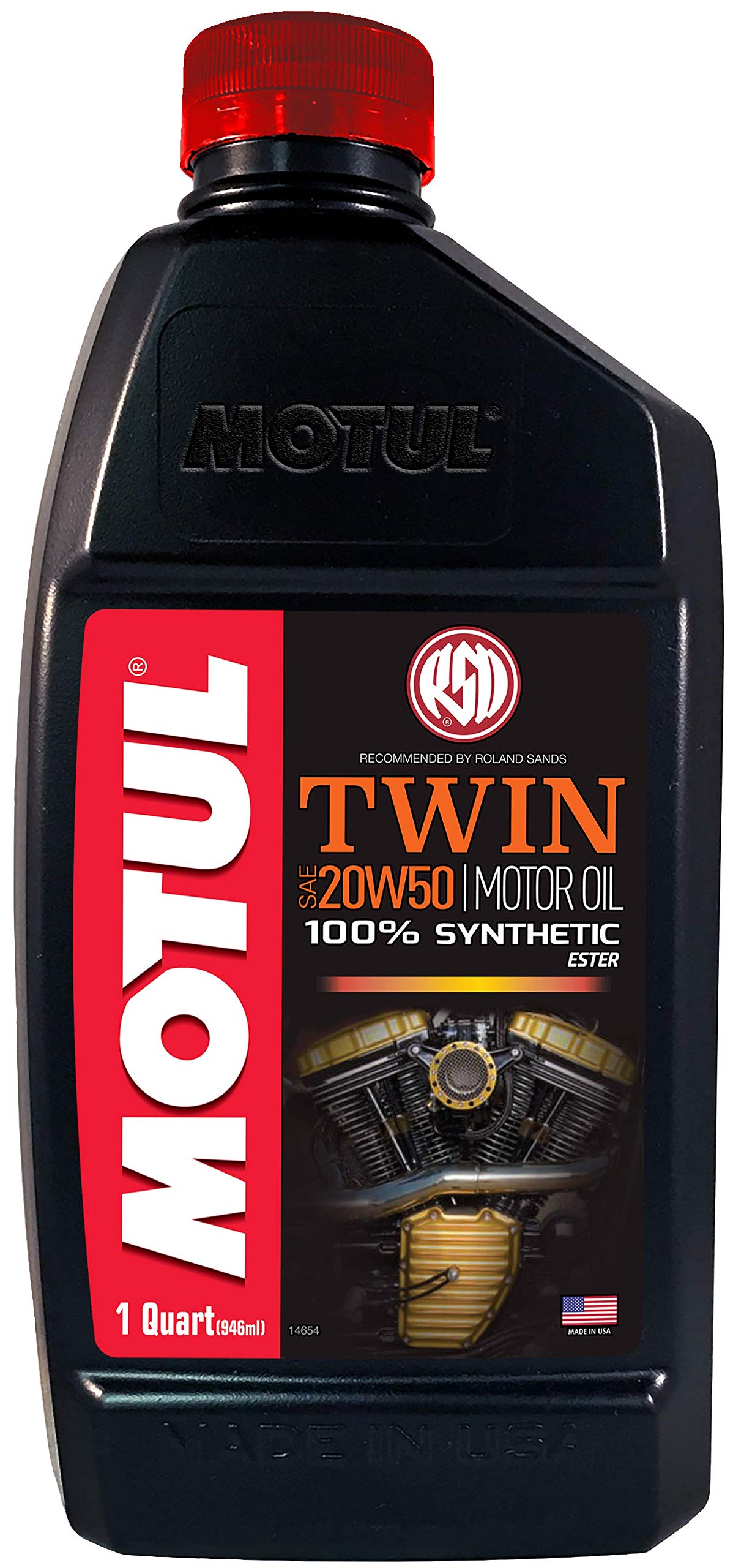 Motul TWIN 4T 20W50 100% Synth — 1qt. (.95 L)