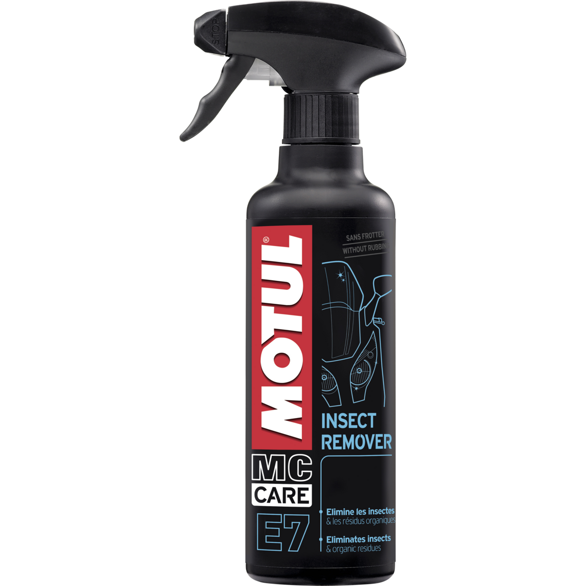 Motul E7 Insect Remover — Visor & Fairing Cleaner (400ml (13.5 fl.oz.))