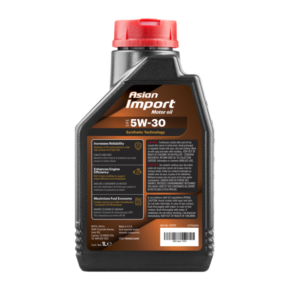 Motul Asian Import 5W-30 — Synthetic Car Engine Oil
