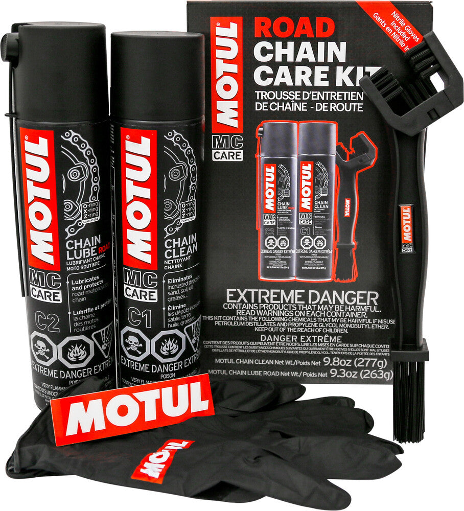 Motul Road Chain Care Kit with C1 Chain Clean and C2 Chain Lube Road