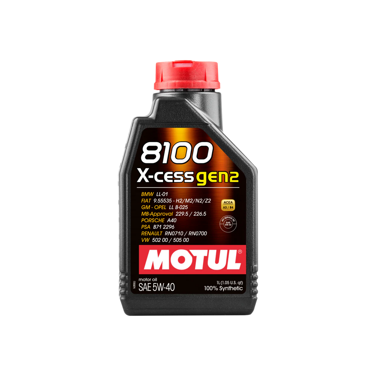 Motul 8100 X-cess GEN2 5W-40 — Synthetic Car Engine Oil