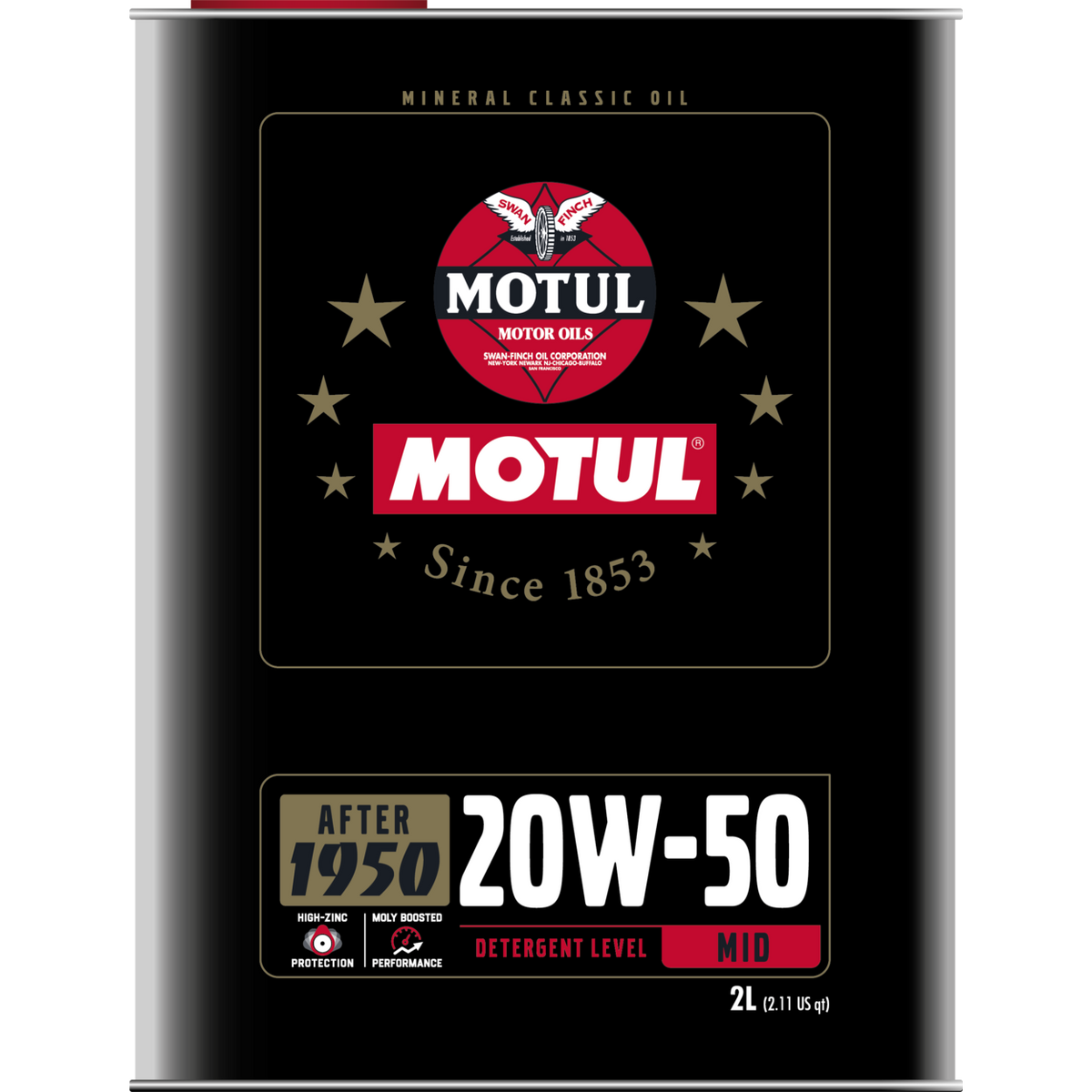 Motul Classic Performance 20W-50 — Vintage Engine Oil (2L (2.1qt))